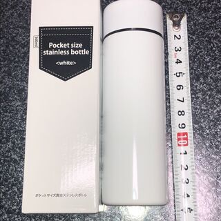 新品！ポケットサイズ　真空ステンレスボトル　140ml　ホワイト...