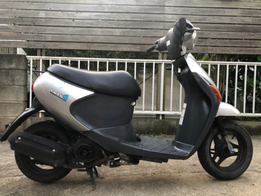 SUZUKI レッツ4 シルバー　バッテリー新品　原付　実働車　配達可能‼︎