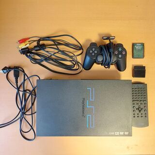 【中古】PS2 SCPH-30000 <本体動作可/コントローラー不調/リモコン付>の画像