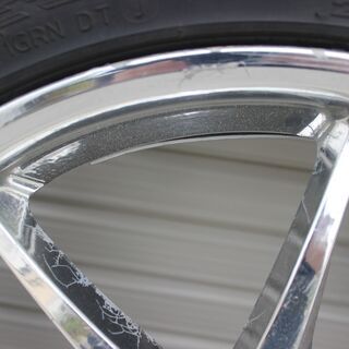 Y30セドリックや旧車などに正規国産品(株)東京車輪社製・トランス・アルミホイールメッキ17インチ・5H/114.3/７J/ハブ55/タイヤ215.45.17.の画像