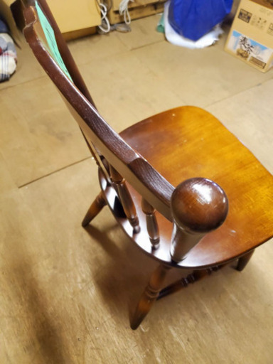 ET1673A⭐️ビンテージ家具　ダイニングチェア　キツツキマーク②⭐️
