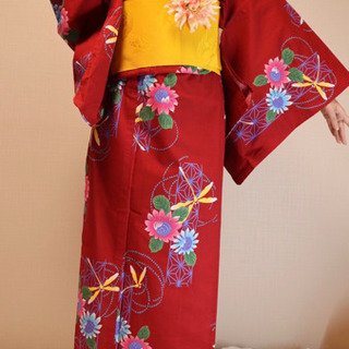 浴衣レンタル　レッド　グリーン　夏祭りやお出かけに気軽にいかがで...