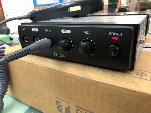 【店頭お渡し】街宣　拡声　USEDカーアンプ　TOA　CA-400DN　マイクも付いてます