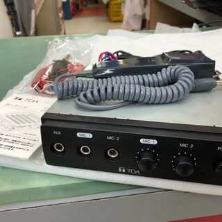 【店頭お渡し】街宣　拡声　USEDカーアンプ　TOA　CA-400DN　マイクも付いてます　の画像