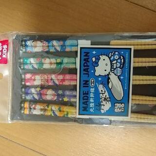 ★未使用★くまもんグッズ&キティちゃん箸セットの画像