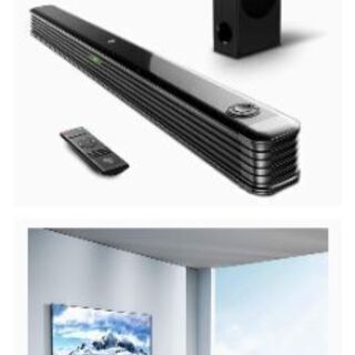 サウンドバー スピーカー テレビ用150ｗ 110dB 2.1C...