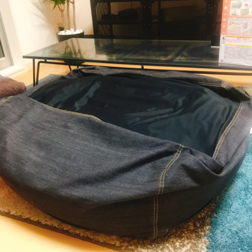 ★6/27まで！！★無印良品　体にフィットするソファ　人をダメにするソファ　デニム地