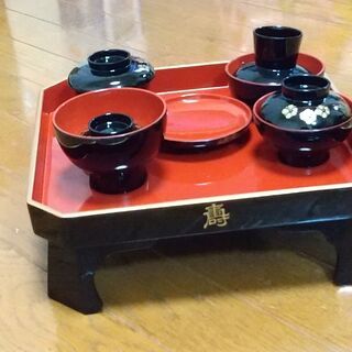 御祝膳　　会津塗の画像