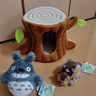【売買成立】となりのトトロ　トトロ・ねこバス・切り株の住みか3点セット