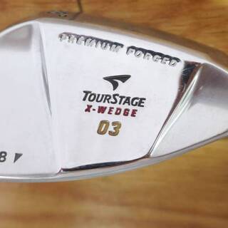 【レンタル可】美品！ ゴルフクラブ SW サンドウェッジ AW アプローチウェッジ TOURSTAGE X-WEDGE 03  58° 8 PREMIUM FORGED です。の画像