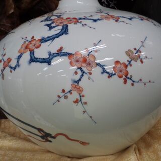 花瓶　鍋島焼　魯山作　花車錦【愛品倶楽部柏店】の画像