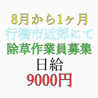 行橋市近郊にて草刈り作業員募集