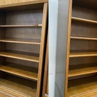 【愛品館 江戸川店】斉藤家具工業 2枚スライド扉食器棚 ID:151-007068-007の画像