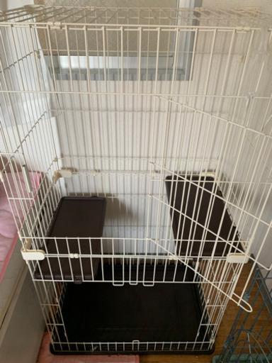 猫用ケージ　マルカン　キャットフレンドルームスリム2段