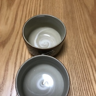 202、湯飲み茶わん(茶系) 2枚セット 昭和レトロの画像