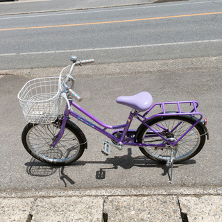 子ども用自転車✨女の子向け✨20インチ　紫色✨鍵なし✨動作確認済...