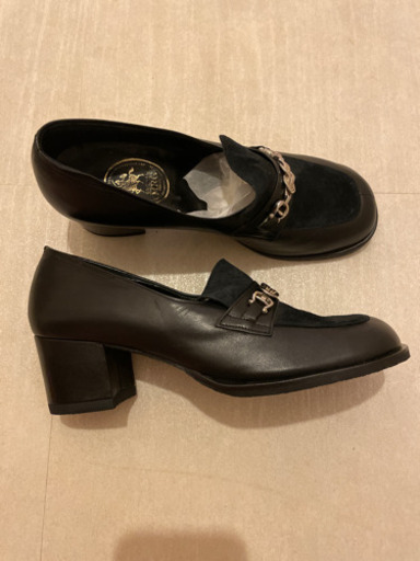 靴　女性　ローファー　ヒール　手作り　新品　未使用