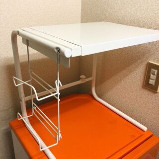 ラップホルダー付き 伸縮レンジ上ラック