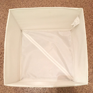 IKEA 収納ボックス　2個セット　白　ポリエステル　小さく畳めるの画像