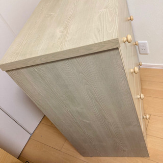 【再募集】タンス 高さ82cm 幅74.5cm 奥行き41cm クリーム色の画像