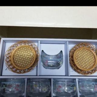 夏よう煎茶碗とコースターです現金引渡し賜りますの画像