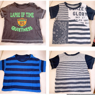 Tシャツ 5点セット 80 半袖 トップス 夏 まとめ売り 保育園 の画像