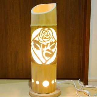 癒しの竹ランプ　〜〜薔薇の窓〜〜の画像