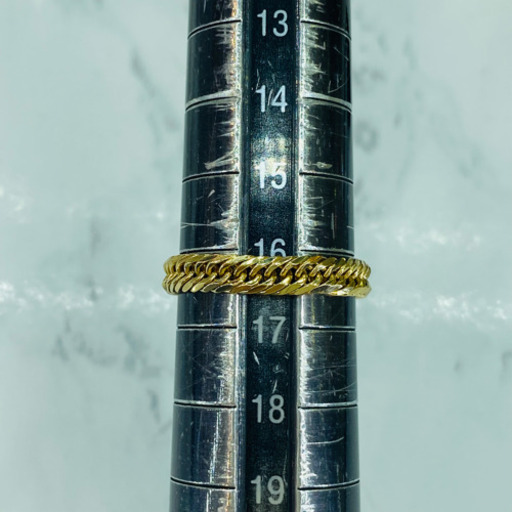 (中古品) K18 8面トリプル 2.2g 16号 [28]