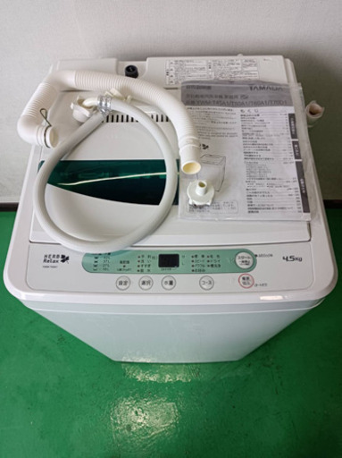 全品半額SALE‼️美品✨ YAMADA/ヤマダ/全自動電気洗濯機/4.5kg/2019年製/YWM-T45A1/説明書有り/ホース有り/配送可能/12000円→6000円✨/0620L