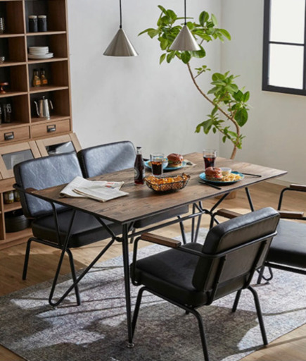 お渡し先決定】ダイニングテーブル&チェア4脚セット140センチ✖︎80センチ