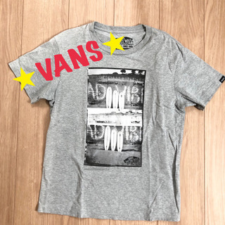 ★VANS★ロゴ入りコットン100%♪着やすく合わせやすいグレー...