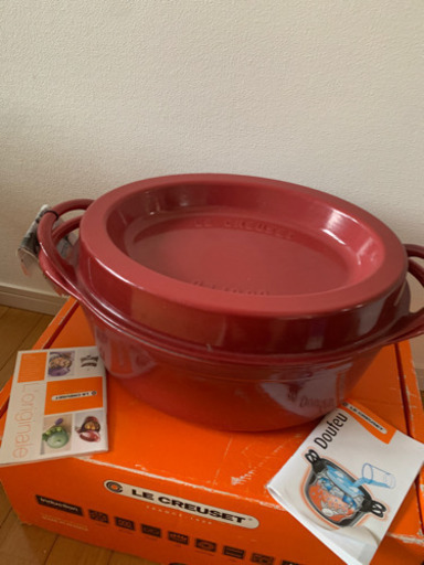 ルクレーゼ鍋　未使用　オーバル　レッド36cm