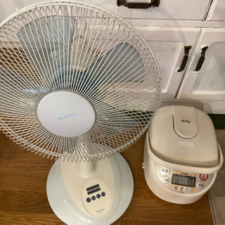 扇風機　炊飯器　中古　差し上げます