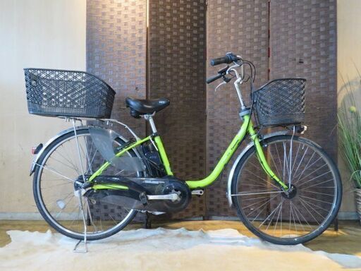 □ PANASONIC VIVI DX BE-END635 パナソニック ビビ DX ライムグリーン 26インチ 内装3段 充電器付 楽々お買い物! 自転車 札幌発
