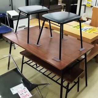 ダイニング4点セット テーブル イス2客 長椅子1客 宮崎 都城