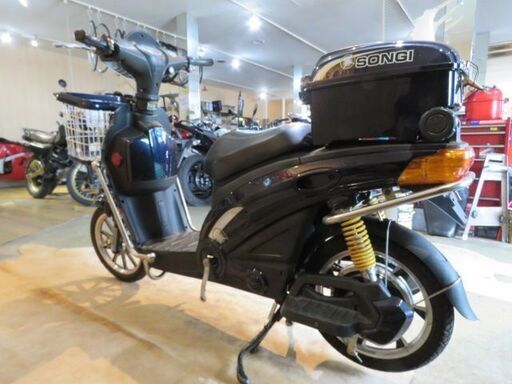 □SONGI E-BIKE ソンギ イーバイク 50cc相当 9.5km 電動スクーター ブラック 現状販売 原付 原チャリ スクーター バイク 札幌発