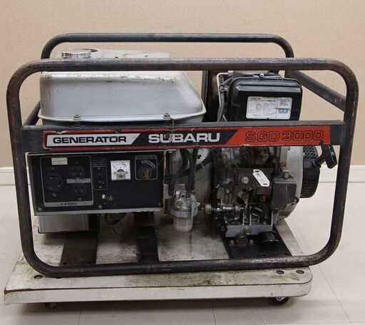 スバル 空冷 ディーゼル発電機　SGD3000 セル付 バッテリー無し (D4111nwxY)