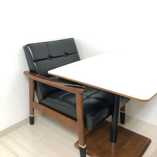 カリモク60 カフェテーブル　Kチェア　1シーター　セット販売の画像