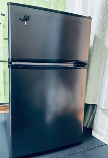 【2019年製】maxzen 2ドア冷凍/冷蔵庫　90L