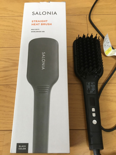 7/20掲載終了【中古】サロニア ストレート ヒート ブラシ Salonia straight heat brush SL-012BK