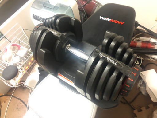 可変式　ダイヤル式　ダンベル　ベンチ台付き