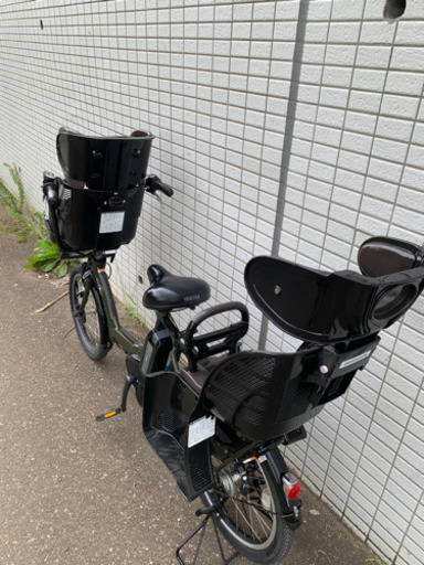 YAMAHA PAS kiss カーキ　前後子供乗せ　新基準　電動アシスト自転車