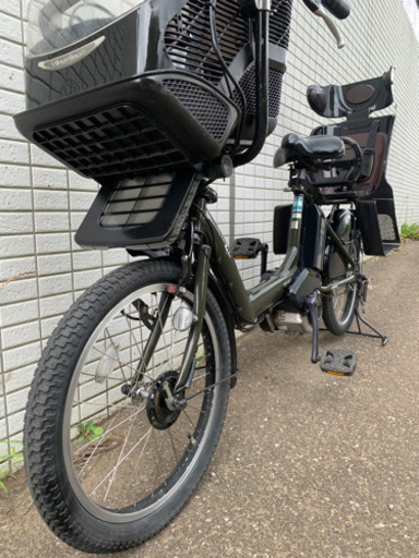 YAMAHA PAS kiss カーキ　前後子供乗せ　新基準　電動アシスト自転車