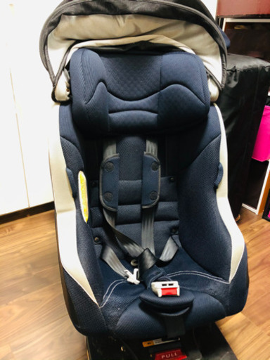アップリカ クルリラ チャイルドシート 新生児対応 ベビーシート 回転式 ネイビー ISOFIX