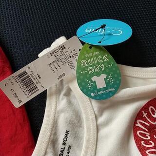 GLOBAL WORK ノースリーブ刺繍チュニックブラウス＋タグ付きタンクトップ 110cm 120cm 130cm 吸湿速乾 の画像