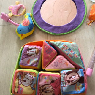 美品　9点セット　木のおもちゃ　ディズニー　ミラー　はがため　楽器の画像