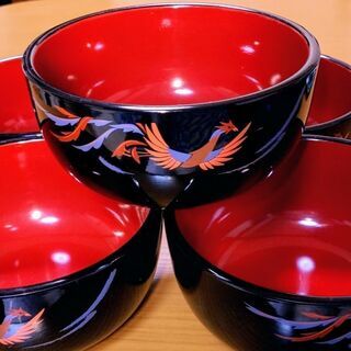 ☆お取引先決まりました☆　山本寛斎　どんぶり　鳳凰柄　5セットの画像
