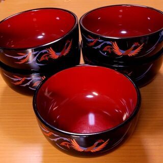 ☆お取引先決まりました☆　山本寛斎　どんぶり　鳳凰柄　5セットの画像