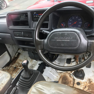 苫小牧発　コミコミ4ＷＤ　5MT　軽トラ　サンバー　現状の画像
