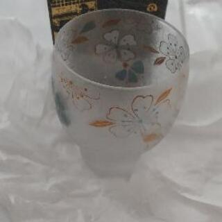 (新品)四季めぐり酒グラス[青桜]の画像